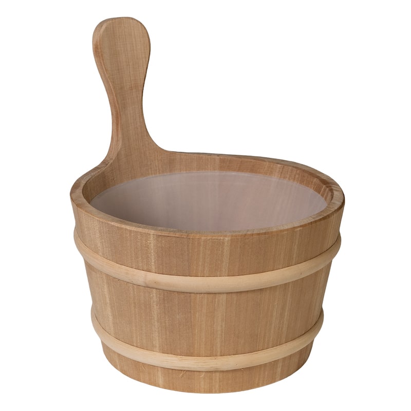 ProSaunas Lined Wood Sauna Bucket, 4-Liter