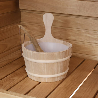 ProSaunas Lined Wood Sauna Bucket, 4-Liter