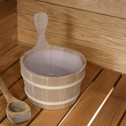 ProSaunas Lined Wood Sauna Bucket, 4-Liter