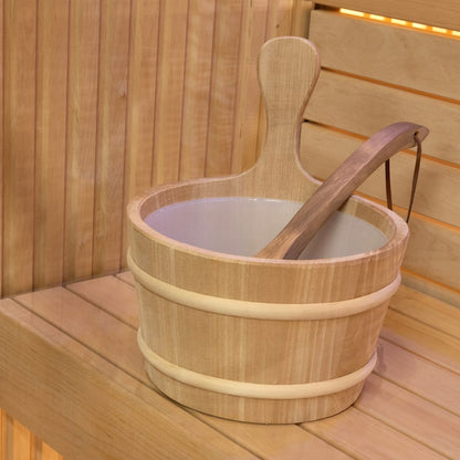 ProSaunas Lined Wood Sauna Bucket, 4-Liter