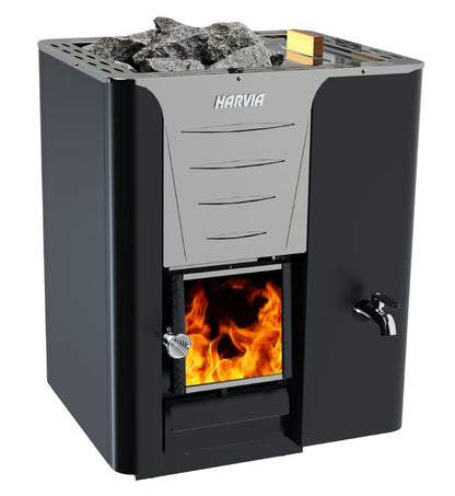 Harvia Pro Series RS, 24.1kW, Sauna Wood Stove with Water Tank